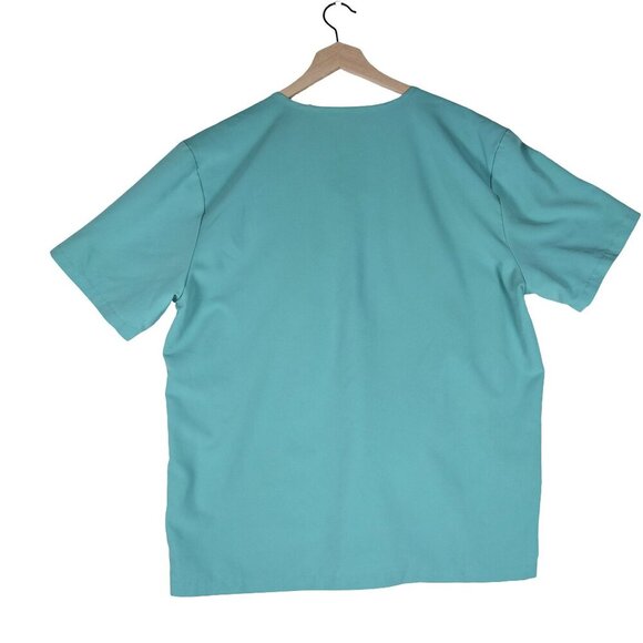 FIGS Technical Collection Scrub Top Size XXL Turquoise V-Neck Pocket Medical - Picture 2 of 6